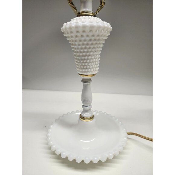 Vintage Other - Hobnail Milk Glass Mid-Century Vintage Tiered Lamp, Tested & Works